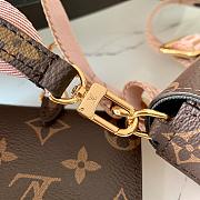 LV FÉLICIE KHAKI GREEN ROSE BEIGE STRAP & GO M80091 17 CM - 3