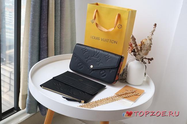 LV POCHETTE FELICIE LEOPARD PRINTED M80697 SIZE 21 CM - 1