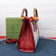 GUCCI DIANA SMALL RED PYTHON TOTE BAG 660195 SIZE 27 CM - 2