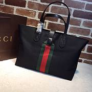 GUCCI BLACK TECHNO CANVAS TOTE BAG 337070 SIZE 37 CM - 4