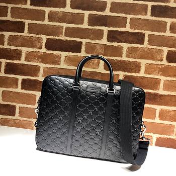 GUCCI GG EMBOSSED BRIEFCASE 450944 SIZE 38 CM