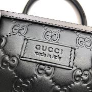 GUCCI GG EMBOSSED BRIEFCASE 450944 SIZE 38 CM - 3
