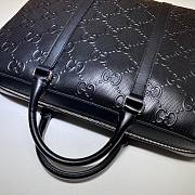 GG EMBOSSED BRIEFCASE BLACK 658573 SIZE 40 CM - 3