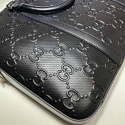 GG EMBOSSED BRIEFCASE BLACK 658573 SIZE 40 CM - 2