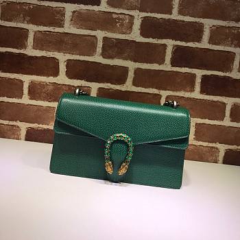 GUCCI DIONYSUS SMALL SHOULDER BAG GREEN 400249 SIZE 28 CM