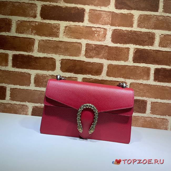 GUCCI DIONYSUS SMALL SHOULDER BAG RED 400249 SIZE 28 CM - 1