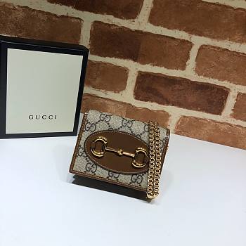 GUCCI 1955 HORSEBIT SMALL WALLET WITH CHAIN 623180 SIZE 11 CM