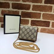 GUCCI 1955 HORSEBIT SMALL WALLET WITH CHAIN 623180 SIZE 11 CM - 2