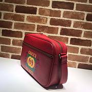 GUCCI PRINT MESSENGER SHOULDER BAG RED 523589 SIZE 33.5 CM - 3