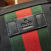 GUCCI GREEN/RED WEB BRIEFCASE BLACK 387102 SIZE 37 CM - 2