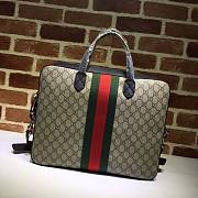 GUCCI GG SUPREME BRIEFCASE BLACK 387102 SIZE 37 CM - 2