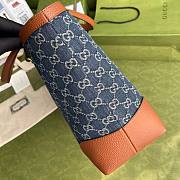 GUCCI OPHIDIA GG JACQUARD DENIM MEDIUM TOTE 631685 SIZE 38 CM - 2