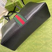 GUCCI OPHIDIA GG GRAIN LEATHER MEDIUM TOTE BLACK 631685 SIZE 38 CM - 2