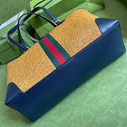 GUCCI OPHIDIA GG WOVEN STRAW MEDIUM TOTE 631685 SIZE 38 CM - 5