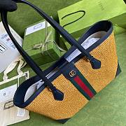 GUCCI OPHIDIA GG WOVEN STRAW MEDIUM TOTE 631685 SIZE 38 CM - 4