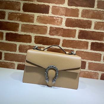 GUCCI DIONYSUS BEIGE LEATHER TOP HANDLE BAG 621512 SIZE 28 CM