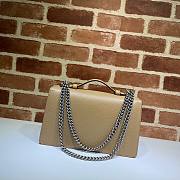 GUCCI DIONYSUS BEIGE LEATHER TOP HANDLE BAG 621512 SIZE 28 CM - 2