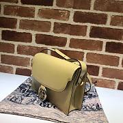 GUCCI GG RING SHOULDER BAG APRICOT LEATHER 589474 SIZE 24 CM - 5
