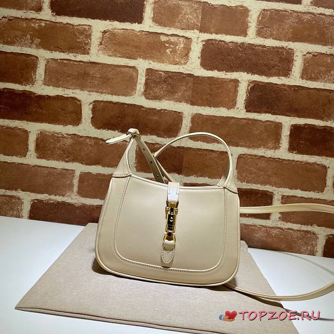 GUCCI JACKIE 1961 MINI SHOULDER BAG CREAM 637091 SIZE 19 CM - 1