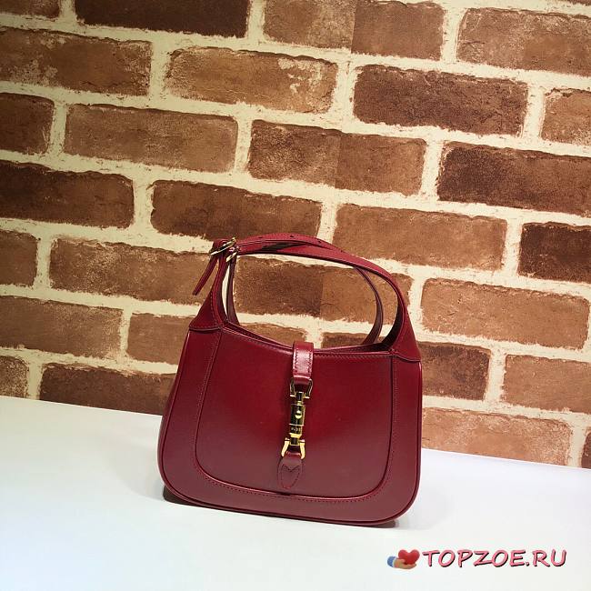 GUCCI JACKIE 1961 MINI SHOULDER BAG RED 637091 SIZE 19 CM - 1