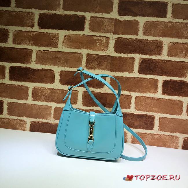 GUCCI JACKIE 1961 MINI SHOULDER BAG LIGHT BLUE 637091 SIZE 19 CM - 1