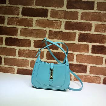 GUCCI JACKIE 1961 MINI SHOULDER BAG LIGHT BLUE 637091 SIZE 19 CM