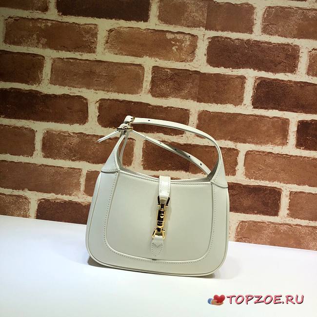 GUCCI JACKIE 1961 MINI SHOULDER BAG WHITE 637091 SIZE 19 CM - 1