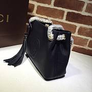 GUCCI SOHO CHAIN TASSEL SMALL SHOULDER BAG BLACK 387043 SIZE 25 CM - 4