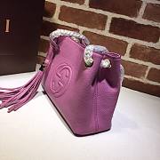 GUCCI SOHO CHAIN TASSEL SMALL SHOULDER BAG PINK 387043 SIZE 25 CM - 4