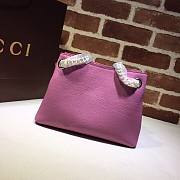 GUCCI SOHO CHAIN TASSEL SMALL SHOULDER BAG PINK 387043 SIZE 25 CM - 3