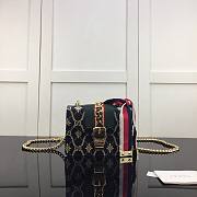 GUCCI SYLVIE MINI CHAIN BAG BLACK 431666 SIZE 19 CM - 1