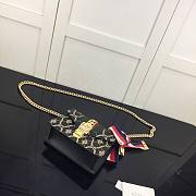 GUCCI SYLVIE MINI CHAIN BAG BLACK 431666 SIZE 19 CM - 4