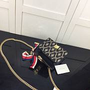 GUCCI SYLVIE MINI CHAIN BAG BLACK 431666 SIZE 19 CM - 3