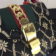 GUCCI SYLVIE MINI CHAIN BAG BLACK 431666 SIZE 19 CM - 2