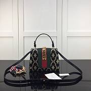 GUCCI SYLVIE MINI HANDLE CHAIN BAG BLACK 470270 SIZE 20 CM - 4