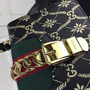 GUCCI SYLVIE MINI HANDLE CHAIN BAG BLACK 470270 SIZE 20 CM - 2