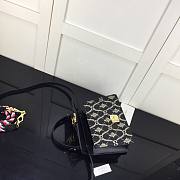 GUCCI SYLVIE MINI HANDLE CHAIN BAG BLACK 470270 SIZE 20 CM - 6