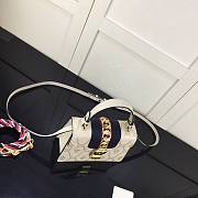 GUCCI SYLVIE MINI HANDLE CHAIN BAG WHITE 470270 SIZE 20 CM - 5