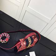 GUCCI SYLVIE MINI HANDLE CHAIN BAG RED 470270 SIZE 20 CM - 5