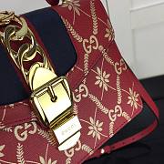 GUCCI SYLVIE MINI HANDLE CHAIN BAG RED 470270 SIZE 20 CM - 2