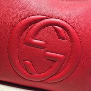 GUCCI SOHO CHAIN TASSEL SHOULDER BAG RED 408825 SIZE 35 CM - 6