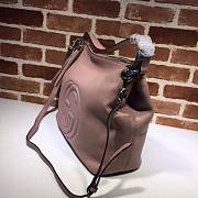 GUCCI SOHO CHAIN TASSEL SHOULDER BAG DUSTY PINK 408825 SIZE 35 CM - 6