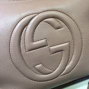 GUCCI SOHO CHAIN TASSEL SHOULDER BAG DUSTY PINK 408825 SIZE 35 CM - 3