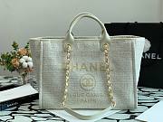 CHANEL DEAUVILLE TOTE BAG WHITE 38 CM - 1