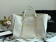 CHANEL DEAUVILLE TOTE BAG WHITE 38 CM - 3