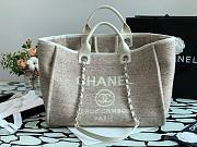 CHANEL DEAUVILLE TOTE BAG GRAY 38 CM - 5