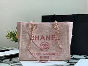 CHANEL DEAUVILLE TOTE BAG PINK 34 CM - 3