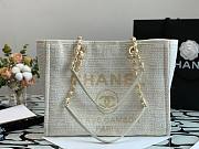 CHANEL DEAUVILLE TOTE BAG WHITE 34 CM - 5