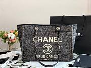 CHANEL DEAUVILLE TOTE BAG BLACK 34 CM - 1