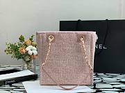 CHANEL DEAUVILLE TOTE BAG PINK 28 CM - 5